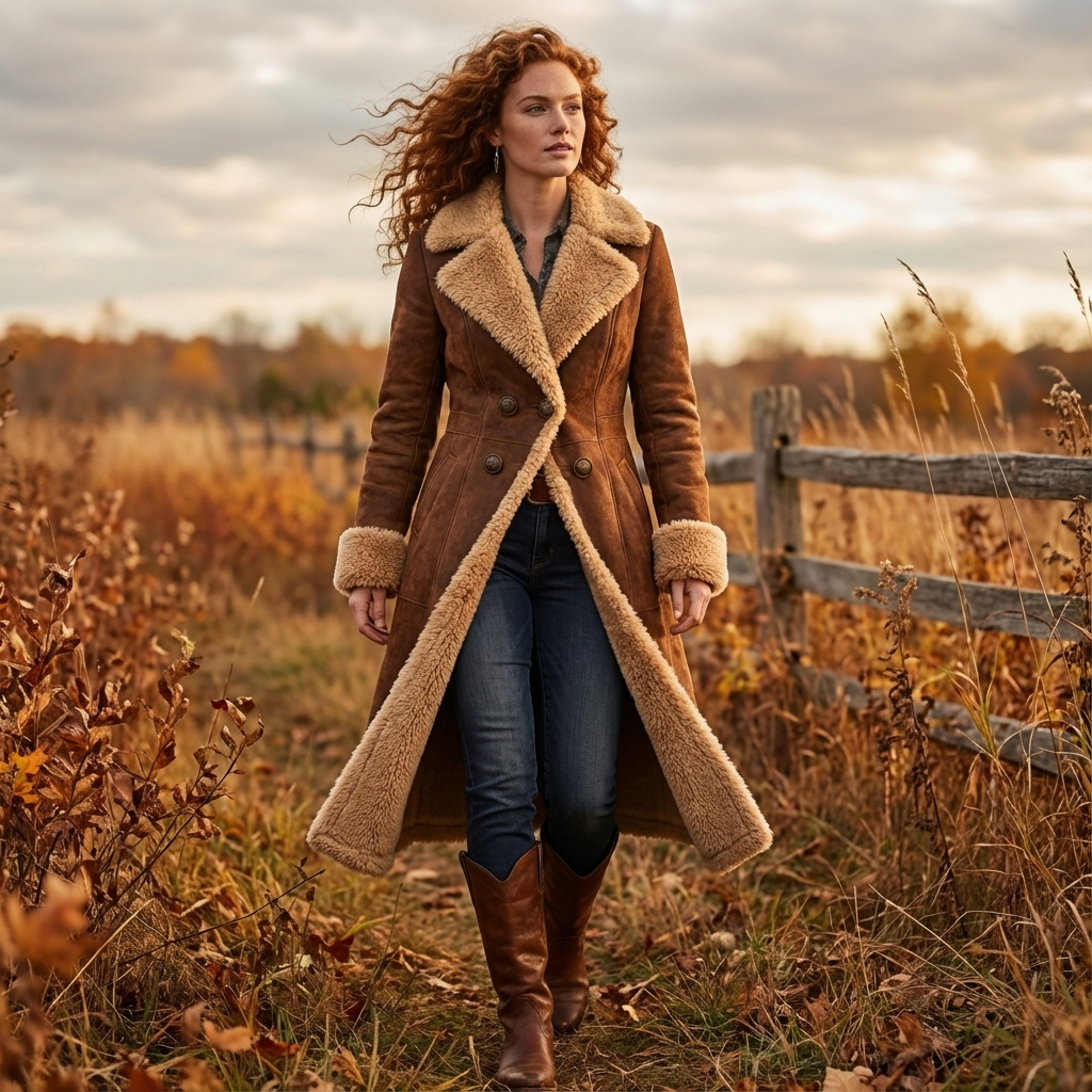 Elisabetta™ — Długi kożuch o vintage charakterze