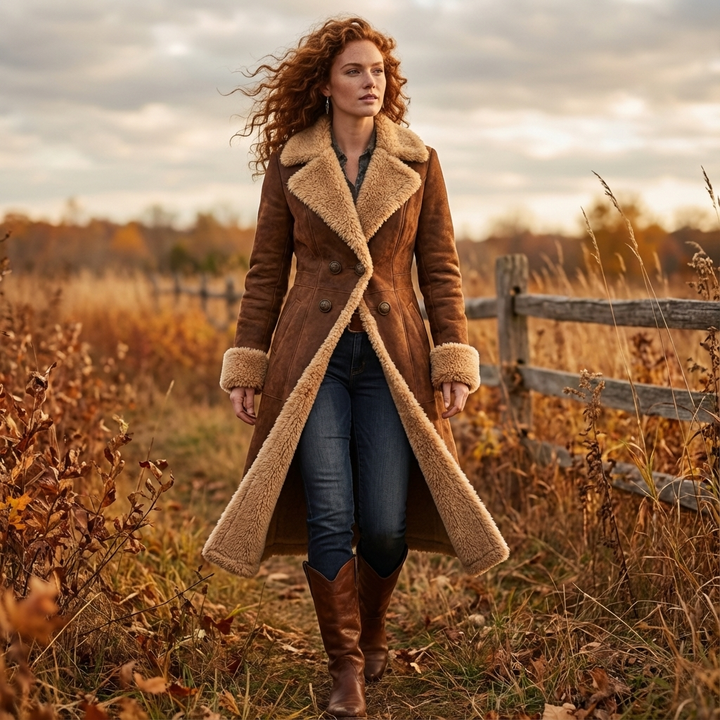 Elisabetta™ — Długi kożuch o vintage charakterze