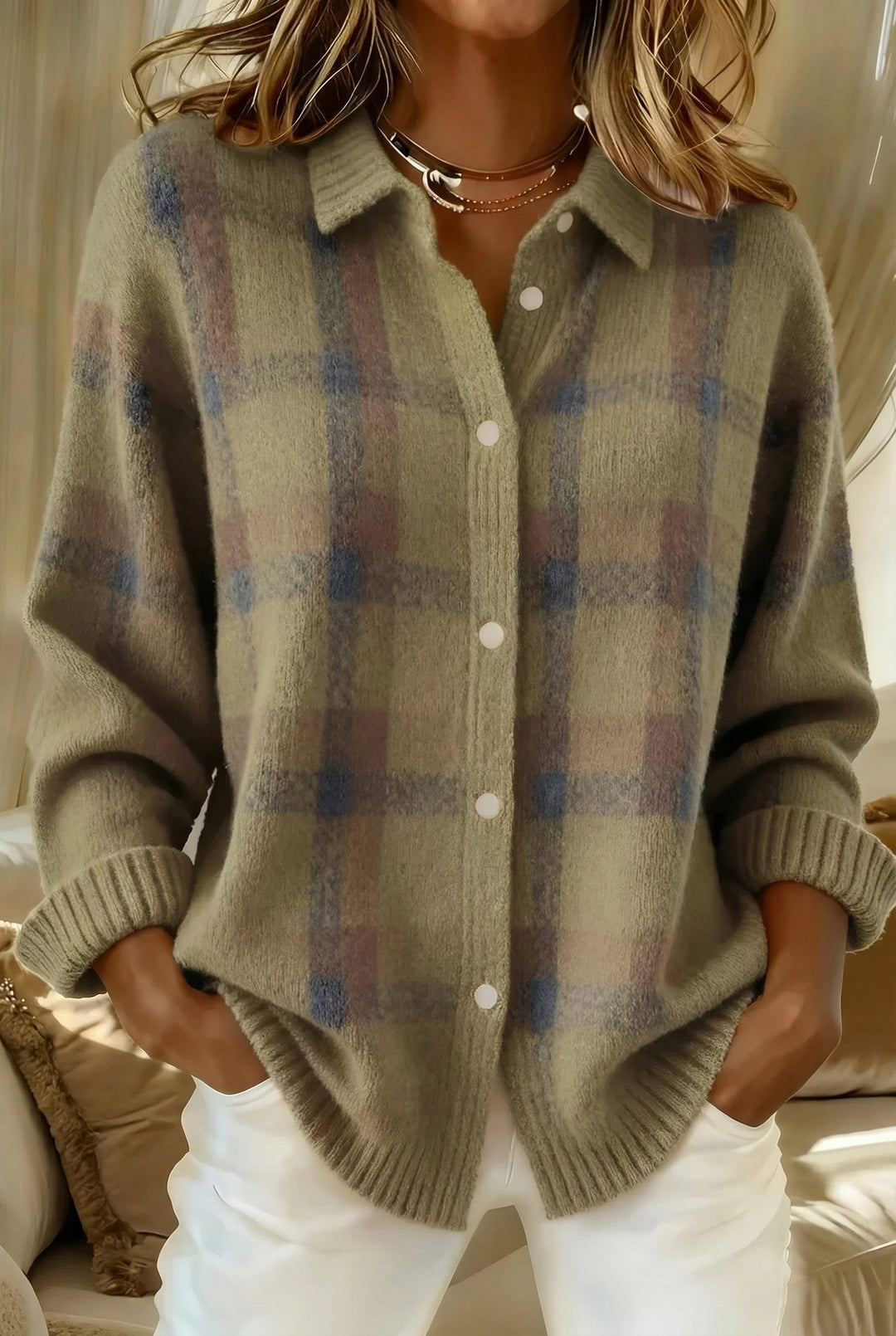 Tesa™ - Plisowana kamizelka dzianinowa