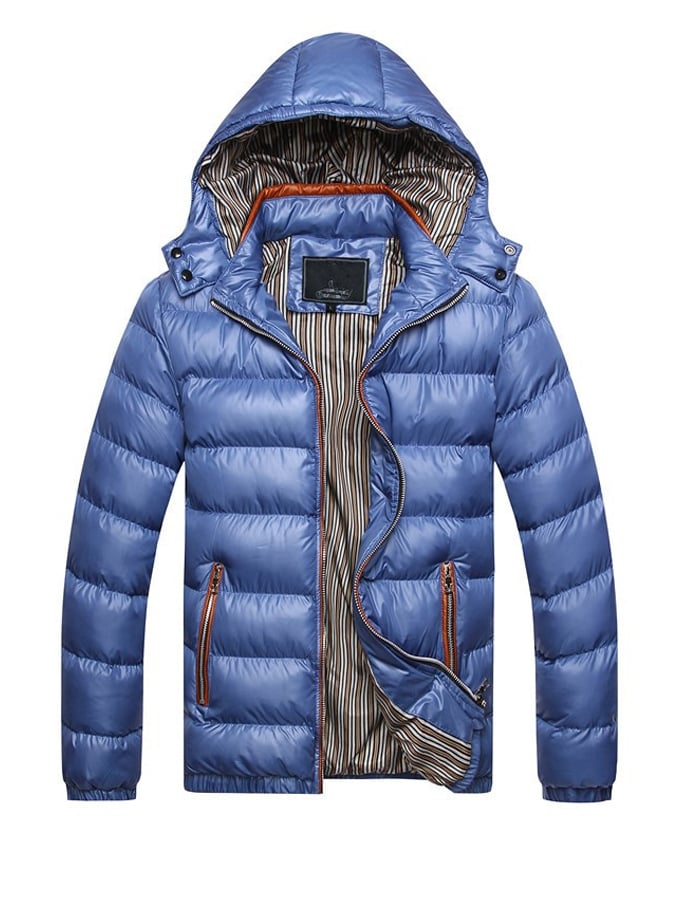 Fabian™ - dwustronny pikowany puchowy płaszcz z zamkiem