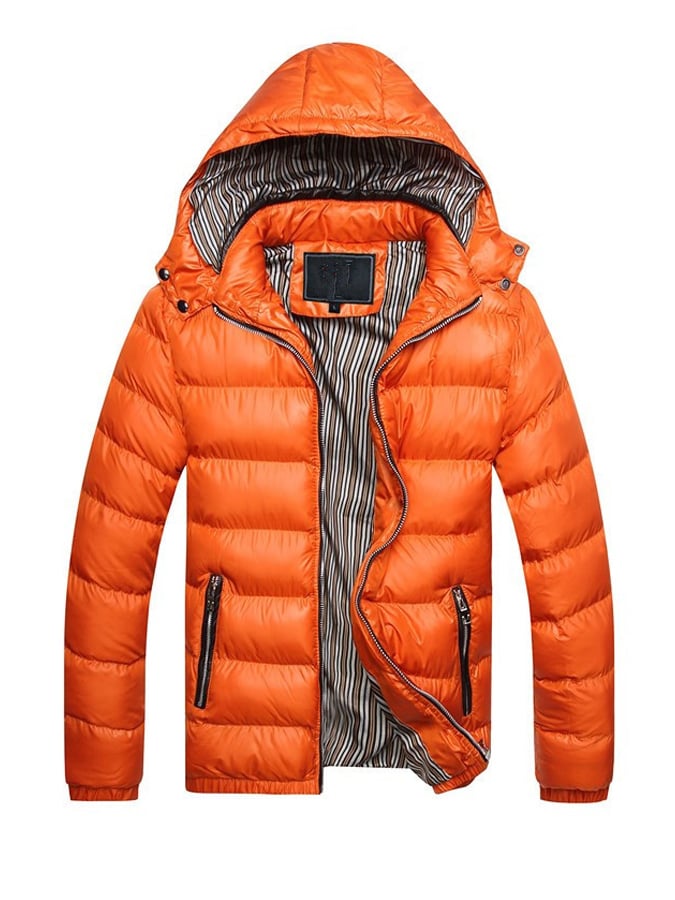 Fabian™ - dwustronny pikowany puchowy płaszcz z zamkiem