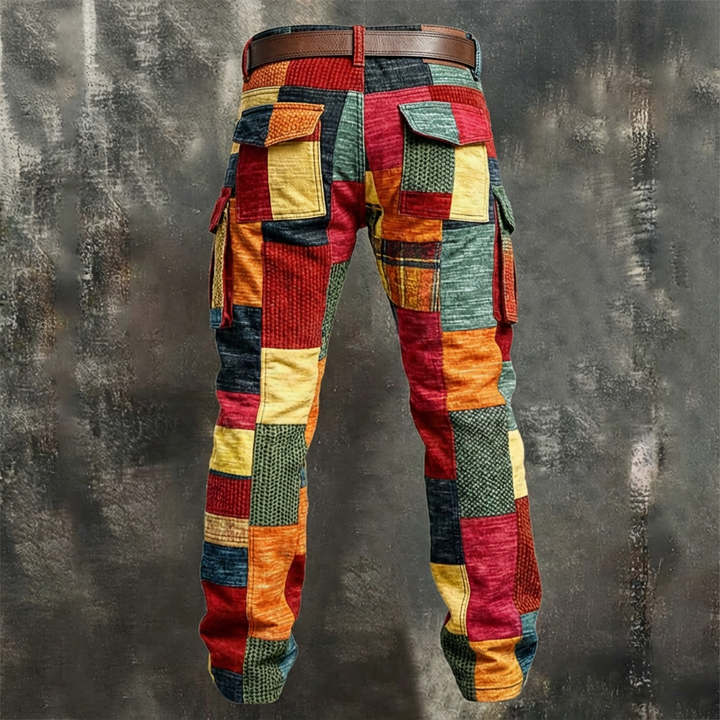 Soren™ – Męskie spodnie cargo z patchworkowym designem