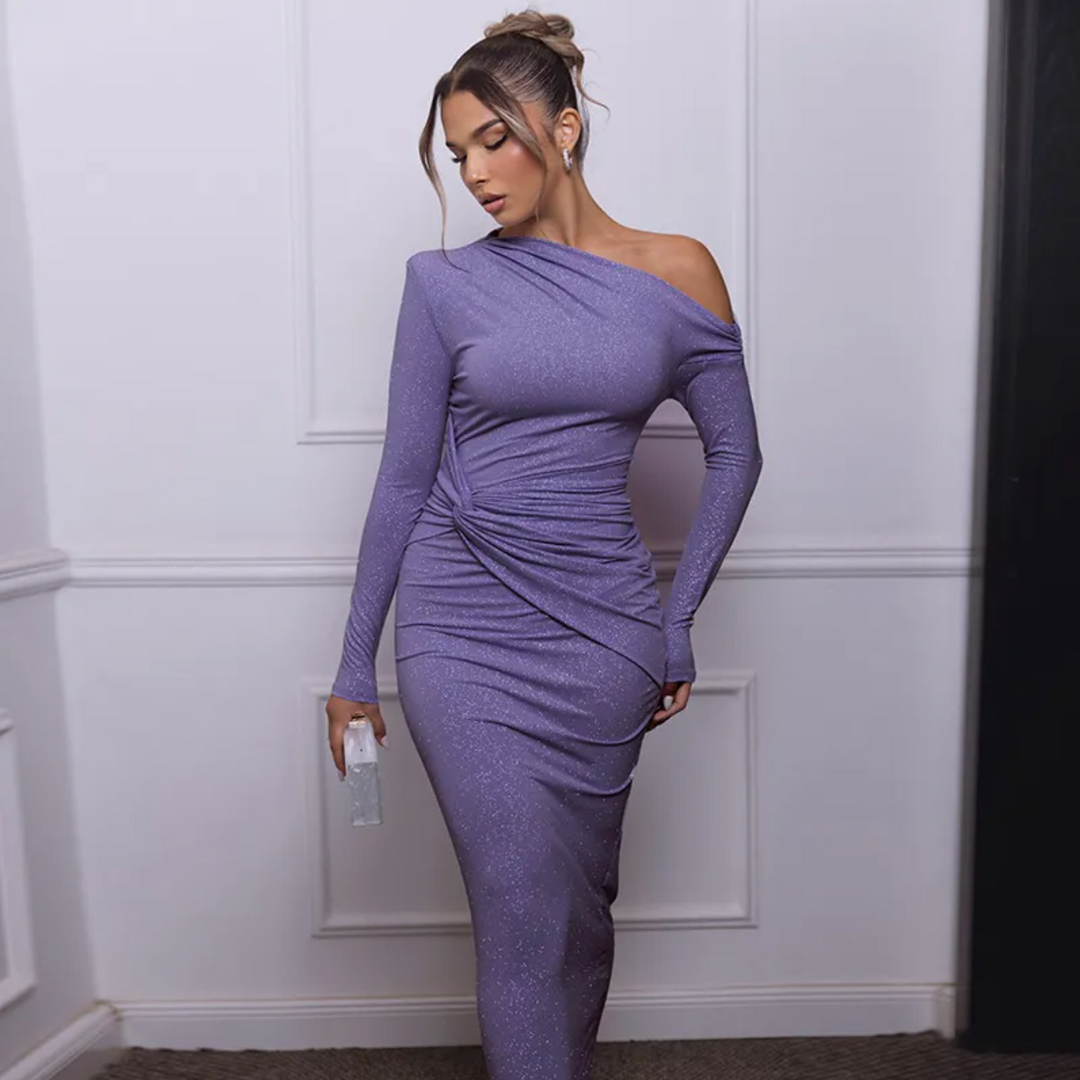 Moa™ - Lśniąca sukienka maxi