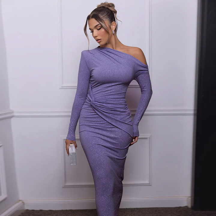 Moa™ - Lśniąca sukienka maxi