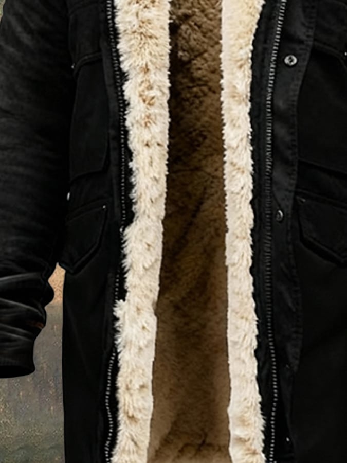 Igor™ - Płaszcza średniego z eleganckim futrem