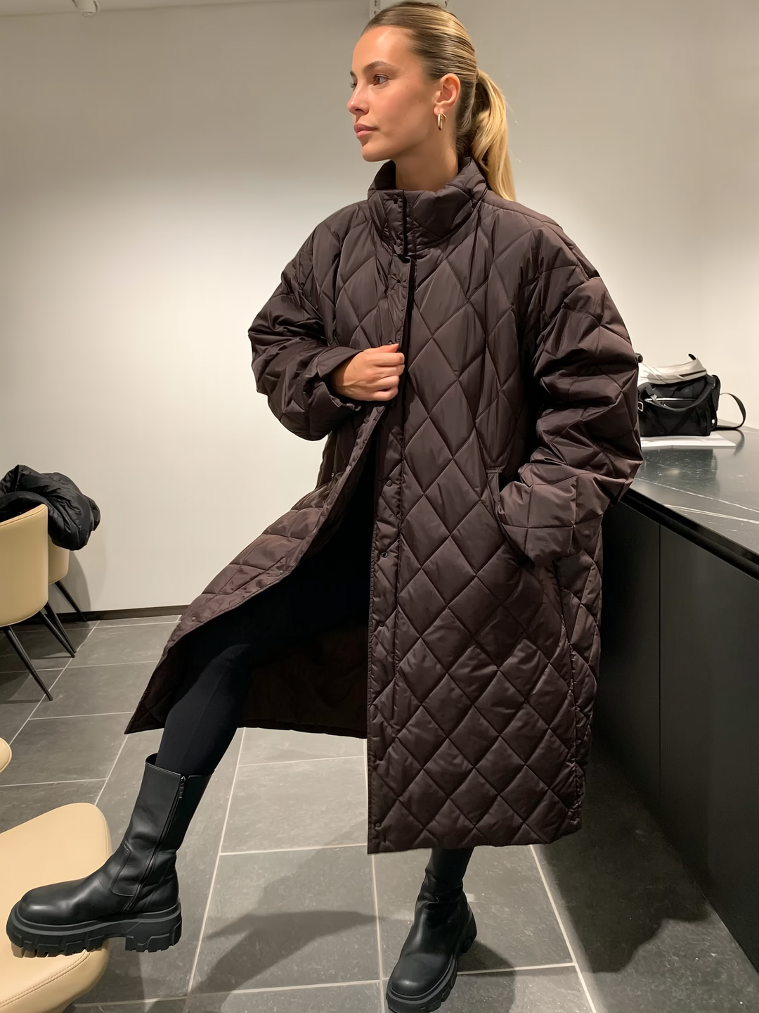 Ofira™ - Długi, ciepły płaszcz zimowy