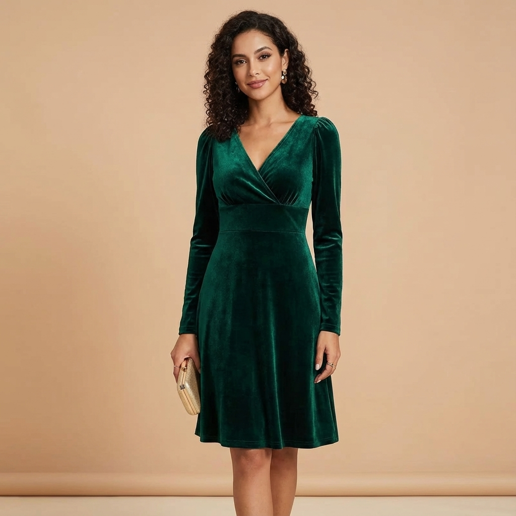 Valentina™ – Sukienka z miękkiego aksamitu