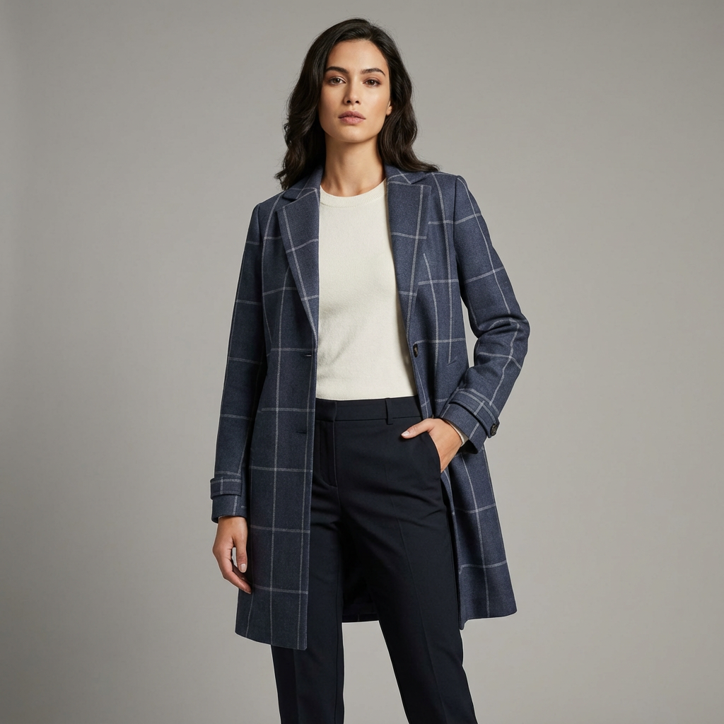 Hania™ - Elegancki płaszcz w kratkę