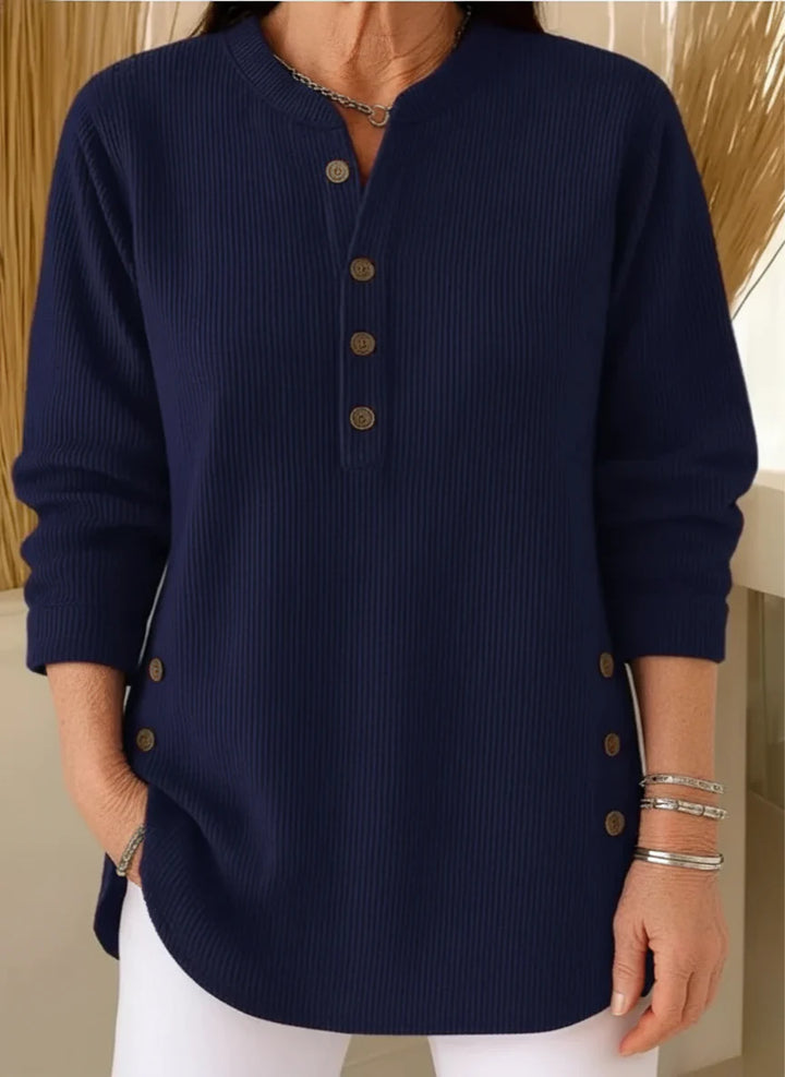 Elise™ – Gładki sweter z długim rękawem