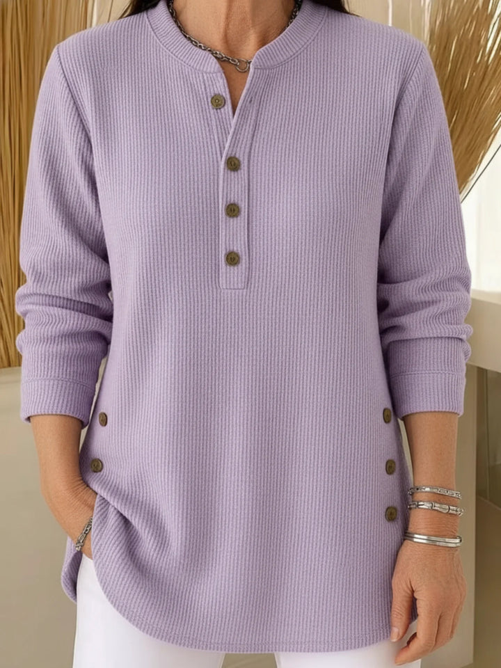 Elise™ – Gładki sweter z długim rękawem