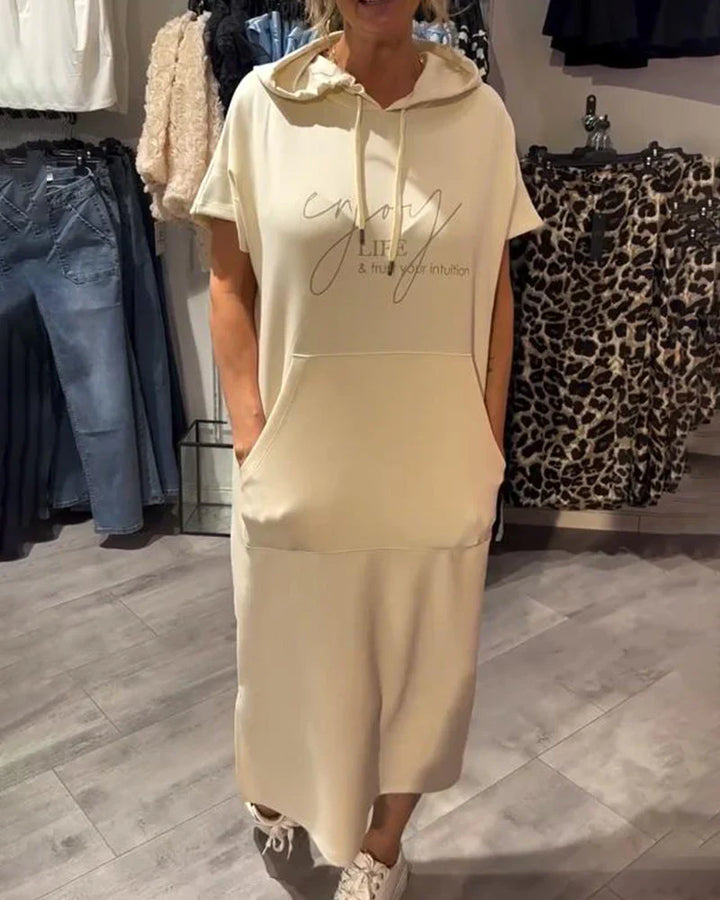 Saskia™ - Swobodna sukienka z kapturem